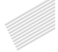 M METERXITY 10-Pack Round Aluminum Rod, 4mm (5/32") Dia 250mm (10") Length 6061 Aluminum Round Rod Solid Lathe Bar Stock Metal Sticks for DIY Crafts Making/Industrial/Construction/Model