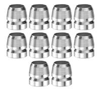 M METERXITY 10-Pack Safety Round Axe Handle Wedge, 12mm/0.5in Diameter Metal Hammer Handle Wedges for Reinforced Axe/Claw Hammer/Sledge/Wood [Silver Tone]