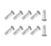 M METERXITY 10-Pack Single Hole Clevis Pins, M5 x 16mm 304 Stainless Steel Flat Head Clevis Pins for Mechanical Linkage/Fixed Parts/Ship Rigging, Link Hinge Pin Reusable