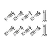 M METERXITY 10-Pack Single Hole Clevis Pins, M6 x 20mm 304 Stainless Steel Flat Head Clevis Pins for Mechanical Linkage/Fixed Parts/Ship Rigging, Link Hinge Pin Reusable