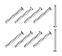 M METERXITY 10-Pack Single Hole Clevis Pins, M6 x 55mm 304 Stainless Steel Flat Head Clevis Pins for Mechanical Linkage/Trucks/Lawn Mower, Link Hinge Pin Reusable