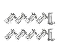 M METERXITY 10-Pack Single Hole Clevis Pins, M8 x 16mm 304 Stainless Steel Flat Head Clevis Pins for Mechanical Linkage/Trucks/Lawn Mower, Link Hinge Pin Reusable