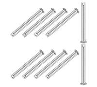 M METERXITY 10-Pack Single Hole Clevis Pins, M8 x 90mm 304 Stainless Steel Flat Head Clevis Pins for Mechanical Linkage/Trucks/Lawn Mower, Link Hinge Pin Reusable