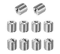 M METERXITY 10-Pack Thread Adapters Sleeve Reducing Nut, M10x1.5 Male to M4x0.7 Female 10mm H Thread Repair Insert Stainless Steel Nut Screw Reducer, Screw Sleeve Conversion