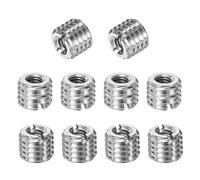 M METERXITY 10-Pack Thread Adapters Sleeve Reducing Nut, M10x1.5 Male to M5x0.8 Female 8mm H Thread Repair Insert Stainless Steel Nut Screw Reducer, Screw Sleeve Conversion