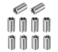 M METERXITY 10-Pack Thread Adapters Sleeve Reducing Nut, M8x1.25 Male to M6x1 Female 15mm H Thread Repair Insert Stainless Steel Nut Screw Reducer, Screw Sleeve Conversion