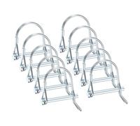 M METERXITY 10-Pack Trailer Coupler Pin, 3/16" Diameter 1.57" Long Carbon Steel Galvanized Round Arch Lock Wire Hitch Pins for Farm Trailers/Lawn Mowers/Garden, Coupler PTO Shaft