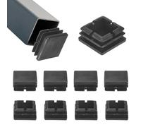 M METERXITY 10-Pack Tubing End Caps, 25 x 25mm Plastic Square Hole Plugs Inserts for Chair Leg/Bar Stool/Fitness Equipment, Chair Glides Fence Plug Floor Protectors