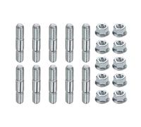 M METERXITY 10-Set Chainsaw Guide Bar Studs & Bar Nuts M8 x 1.25 Thread Manganese Steel Double End Bar Studs for Echo 52/28/59 Chainsaw Flange Bar Studs & Bar Nuts Kit Replacement