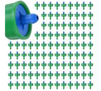 M METERXITY 100-Pack 0.5 GPH Pressure Compensating Drippers, Green/Blue