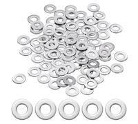 M METERXITY 100-Pack 12# Flat Washers, 9/16" OD 304 Stainless Steel Washers for Bolts Screws Nuts for Automotive/Machinery/Furniture, Flat Metal Washers [Silver]