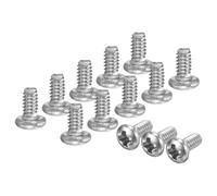 M METERXITY 100-Pack 2-56x1/8 Pan Head Machine Screws 304 Stainless Steel Phillips Drive Pan Head Screw Cross Head Fully Threaded Bolts for Electronics/Furniture Silver
