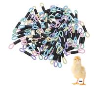 M METERXITY 100-Pack Adjustable Chick Leg Bands 1.38" x 0.2" Mixing 5 Color
