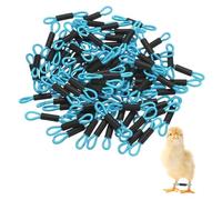 M METERXITY 100-Pack Adjustable Chick Leg Bands, 1.38" x 0.2" Polyester Chicken Leg Brace for Chicks/Ducks/Birds [Blue] Poultry Leg Bands