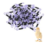 M METERXITY 100-Pack Adjustable Chick Leg Bands, 1.38" x 0.2" Polyester Chicken Leg Brace for Chicks/Ducks/Birds [Light Purple] Poultry Leg Bands