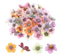 M METERXITY 100-Pack Artificial Flower Heads, Small Silk Faux Daisy Flowers for Wedding/Garland/Hat/Shoes/Party Decoration, Fake Mini Cherry Blossom Petals Bulk [Multicolored]