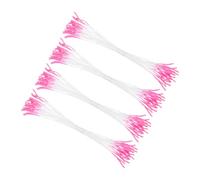 M METERXITY 100-Pack Artificial Flower Stamen Kit, Mini Double Heads Flower Stamens Pistil, Stamens for Flower Making/Craft DIY Wreaths/Wedding Floral Arrangements [Rose Red]