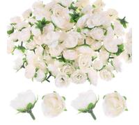 M METERXITY 100-Pack Artificial Roses Heads, 1.2 Inch Small Silk Faux Rose Head for Wedding/Bouquet/Party Decorations, Fake Bloom Flower Heads Buds [Peach]