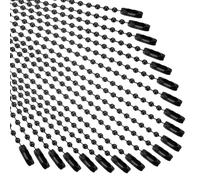 M METERXITY 100-Pack Ball Beads Chain, 4.7 in Metal Beaded Necklace Adjustable Keychain with Connectors for Jewelry Making/DIY Crafts/Hanging Decoration, Dog Tag Chain [Black]