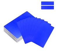 M METERXITY 100-Pack Blank Business Cards Metal for CNC Engraver, 3.4"x2.1"x0.21mm Laser Engraving Blank Aluminium Sheet for Personalized/Customer DIY Gift/Name Plate/Office/Home [Dark Blue]