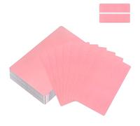 M METERXITY 100-Pack Blank Business Cards Metal for CNC Engraver, 3.4"x2.1"x0.21mm Laser Engraving Blank Aluminium Sheet for Personalized/Customer DIY Gift/Name Plate/Office/Home [Rose Gold]