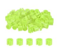 M METERXITY 100-Pack Clothes Hanger Markers Blank, Plastic Garment Color Coded Size Clips Fit 3.5mm Rod for Clothing/Wire Hangers, Colored Coding Marker [Light Green]