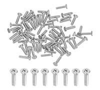 M METERXITY 100-Pack Flat Head Machine Screws, M1.2x5mm 304 Stainless Steel Phillips Drive Tiny Screws for Machinery/Equipment, Cross Drive Hardware Fastener