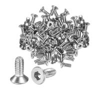 M METERXITY 100-Pack Flat Head Machine Screws M2 x 5mm Inner Hex Socket Cap Screws 304 Stainless Steel Socket Countersunk Fasteners Bolts for Electronics/Machinery Equipment/Home
