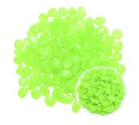 M METERXITY 100-Pack Glow in the Dark Rocks, 0.79" Resin Outdoor Garden Decorations Luminous Pebbles Stones for Garden Plants/Aquarium/Backyard Path, Aquarium Gravel [Green]