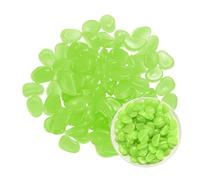 M METERXITY 100-Pack Glow in the Dark Rocks, 1.06" Resin Outdoor Garden Decorations Luminous Pebbles Stones for Garden Plants/Aquarium/Backyard Path, Aquarium Gravel [Green]