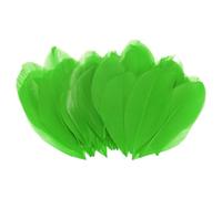 M METERXITY 100-Pack Goose Feathers, 1.6-3 Inch / 4-8cm Bulk Natural Goose Feathers for Crafting/Wedding/Dream Catcher/DIY Crafts Decorations[Grass Green]