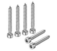 M METERXITY 100-Pack Hex Socket Head Cap Self-Tapping Screw, M4x35mm Stainless Steel Hex Drive Self Tapping Point for Furniture/Machinery/DIY Projects, Hexagon Drilling Screws