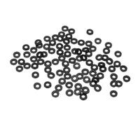 M METERXITY 100-Pack M3 Black Rubber Washer Assorted Kit, 3mm ID 7mm OD 1.2mm Thickness Rubber Flat Washer, Shower Hose Washers for Screws/Household Faucets/Garden Hoses Rubber Washers