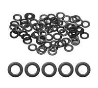 M METERXITY 100-Pack M4 Flat Washers, Metric 8mm OD 0.5mm Thick 304 Stainless Steel Washers for Bolts Screws Nuts for Automotive/Machinery/Furniture, Flat Metal Washers [Black Galvanized]