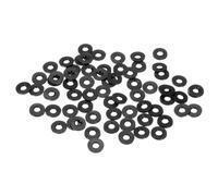 M METERXITY 100-Pack M6 Black Rubber Flat Washer Assorted Kit, 6mm ID 13mm OD 1.6mm Thickness