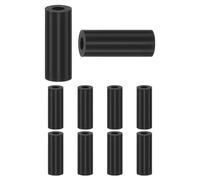 M METERXITY 100 Pack Nylon Washers, 3.2mm ID 7mm OD 18mm Length Round Plastic Spacer Washer Standoff Non-Threaded for M3 Screws/Bolts/Electrical Outlet/Switch Receptacle[Black]