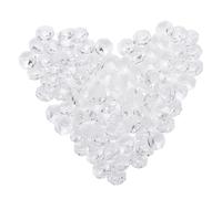 M METERXITY 100-Pack Octagon Beads, White Crystal Suncatcher Beads Prisms Shiny Glass Pendants Beads for Light Lamp Hanging/Jewelry Making/Wedding Decoration DIY Chandelier Beads [0.55"]