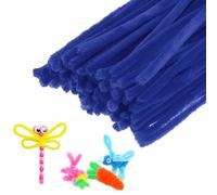 M METERXITY 100-Pack Pipe Cleaners Craft, 11.8" Glitter Pipe Chenille Stems for Art/Festivals Bouquet/Craft/Christmas/DIY Projects/Decorations [Navy Blue]