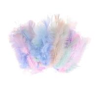 M METERXITY 100-Pack Saddle Hackle Rooster Feather, 1.6-3 Inch / 4-8cm Bulk Natural Fluffy Feathers for Crafting/Wedding/Dream Catcher/DIY Crafts Decorations [Multiple Colors]