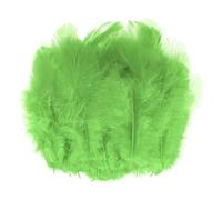 M METERXITY 100-Pack Saddle Hackle Rooster Feather, 1.6-3 Inch / 4-8cm Bulk Natural Fluffy Feathers for Crafting/Wedding/Dream Catcher/DIY Crafts Decorations [Fruit Green]