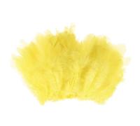 M METERXITY 100-Pack Saddle Hackle Rooster Feather, 1.6-3 Inch / 4-8cm Bulk Natural Fluffy Feathers for Crafting/Wedding/Dream Catcher/DIY Crafts Decorations [Yellow]