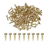 M METERXITY 100-Pack Small Tiny Nails, 2.8mm x 15mm Brass Precision MIni Nails Hardware Round Head for Wooden/DIY Crafts Decorative/Household Accessories/Picture Hanging