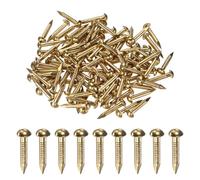 M METERXITY 100-Pack Small Tiny Nails, 2.8mm x 20mm Brass Precision MIni Nails Hardware Round Head for Wooden/DIY Crafts Decorative/Household Accessories/Picture Hanging