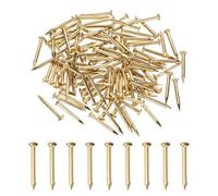 M METERXITY 100-Pack Small Tiny Nails, 2mm x 20mm Brass Precision MIni Nails Hardware Round Head for Wooden/DIY Crafts Decorative/Household Accessories/Picture Hanging