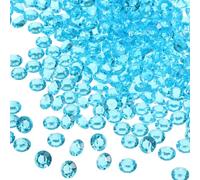M METERXITY 1000 Pack Acrylic Diamonds Vase Fillers Plastic Fake Crystals Gems Wedding Table Scatter Diamonds Apply to Wed/Decoration/Bridal/Shower/Party (10mm Sky Blue)