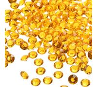 M METERXITY 1000 Pack Acrylic Diamonds Vase Fillers Plastic Fake Crystals Gems Wedding Table Scatter Diamonds Apply to Wed/Decoration/Bridal/Shower/Party (10mm Yellow)