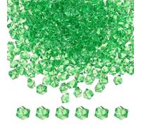 M METERXITY 1000-Pack Fake Ice Rocks, 6x9mm Fake Crushed Ice Acrylic Gems Diamonds for Vase Fillers/Fish Tank/DIY Crafts [Grass Green]