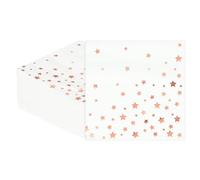 M METERXITY 100Pack Pink Five Star Cocktail Napkins, 5 x 5 Inches 2-ply Disposable Paper Party Napkins for Birthday Party/New Years Decoration/Anniversaries [White]