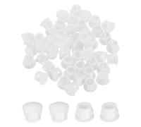 M METERXITY 100Pcs White Hole Plugs, 8mm / 0.31" Plastic Snap in Locking Screw Hole Cover Flush Mount Panel Plugs for Chair/Table/Furniture Cabinet