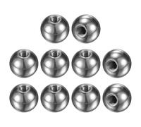 M METERXITY 10Pcs Threaded Ball Nut Knobs, M4x12mm 304 Stainless Steel Female Thread Ball Nut Cap for Lighting Fixtures/Machinery/DIY, Round Solid Screw Cap Cover [Silver]